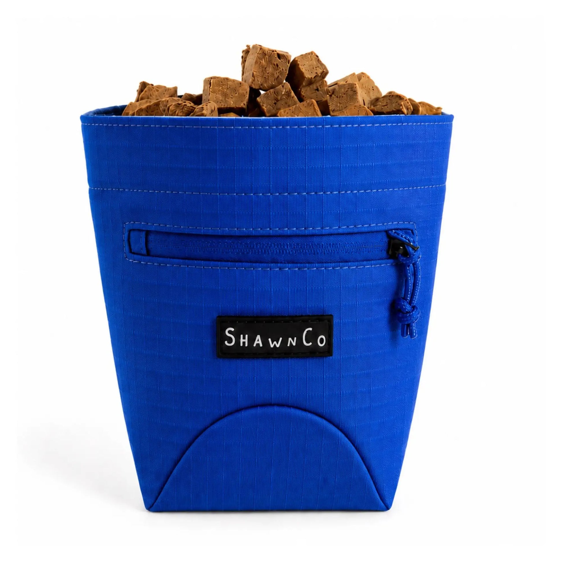Shawnco Dog Treat Pouch - Magnetic Closure Training Bag with Adjustable Waist Belt (Up to 52"), Clip-On Option, and Front Zippered Pocket (Driftwood)