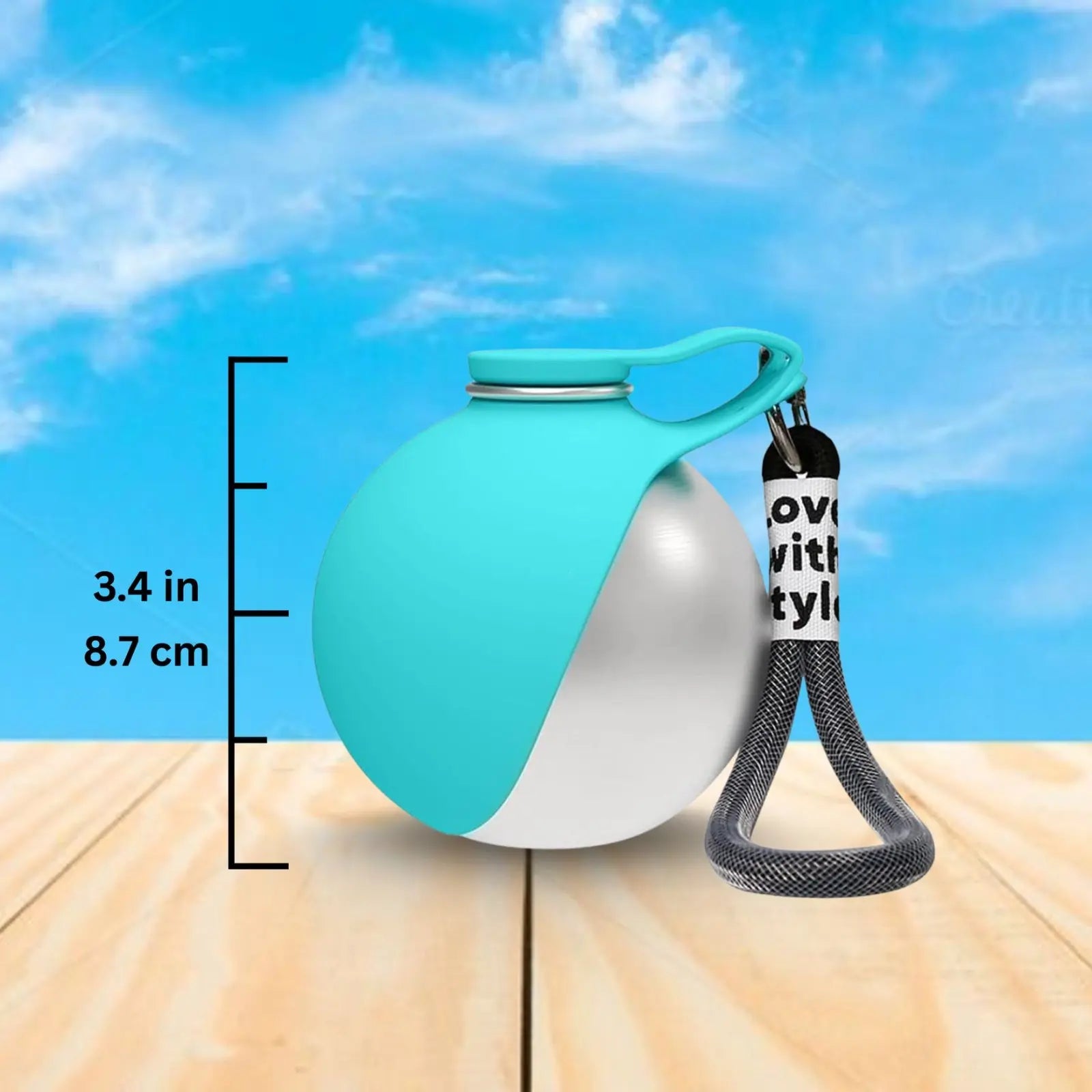 Portable Dog Water Dispenser - Foldable Pet Water Bottle, Leak-Proof Design, Ideal for Travel, 304 Stainless Steel Large Capacity (287ml) with Collapsible Silicone Bowl