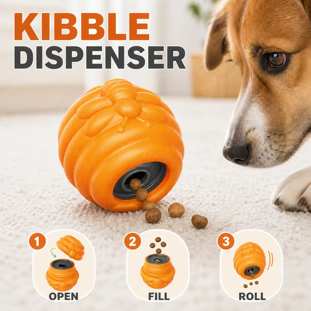 3-In-1 Honey Jar Dog Toy - Freezable Lick Bowl, Treat Dispenser, Chew-Resistant Enrichment Toy with 2 Detachable Cups, Ideal for Freeze Use, Daily Play, Dispense Treats & Camping Essentials