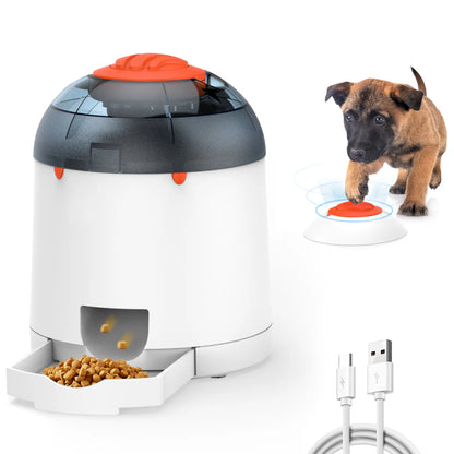 Potaroma Interactive IQ Training Pet Feeder - 280ml Rechargeable Automatic Treat Dispenser and Remote-Controlled Food Toy for Dogs and Cats of All Breeds