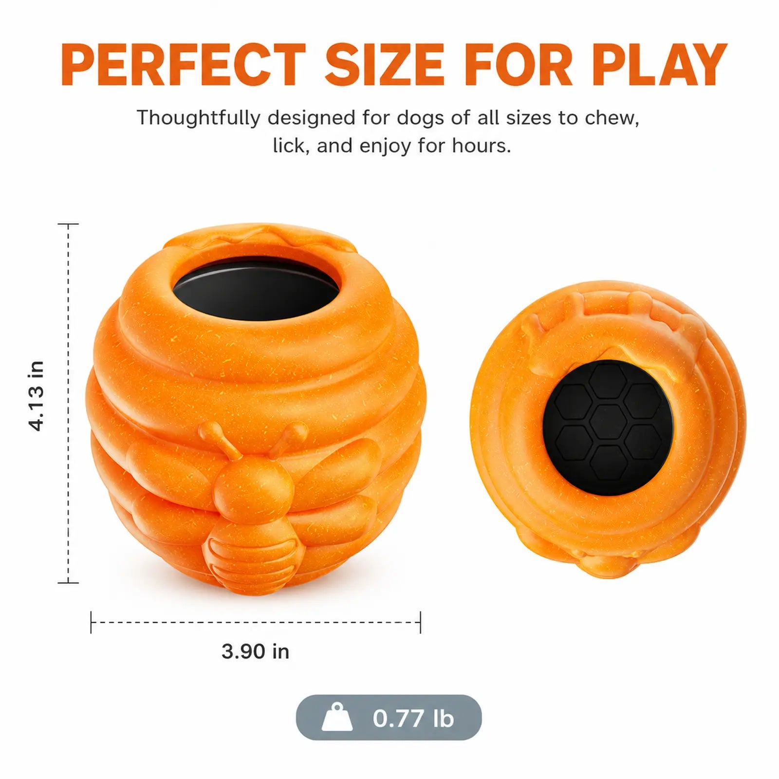 3-In-1 Honey Jar Dog Toy - Freezable Lick Bowl, Treat Dispenser, Chew-Resistant Enrichment Toy with 2 Detachable Cups, Ideal for Freeze Use, Daily Play, Dispense Treats & Camping Essentials