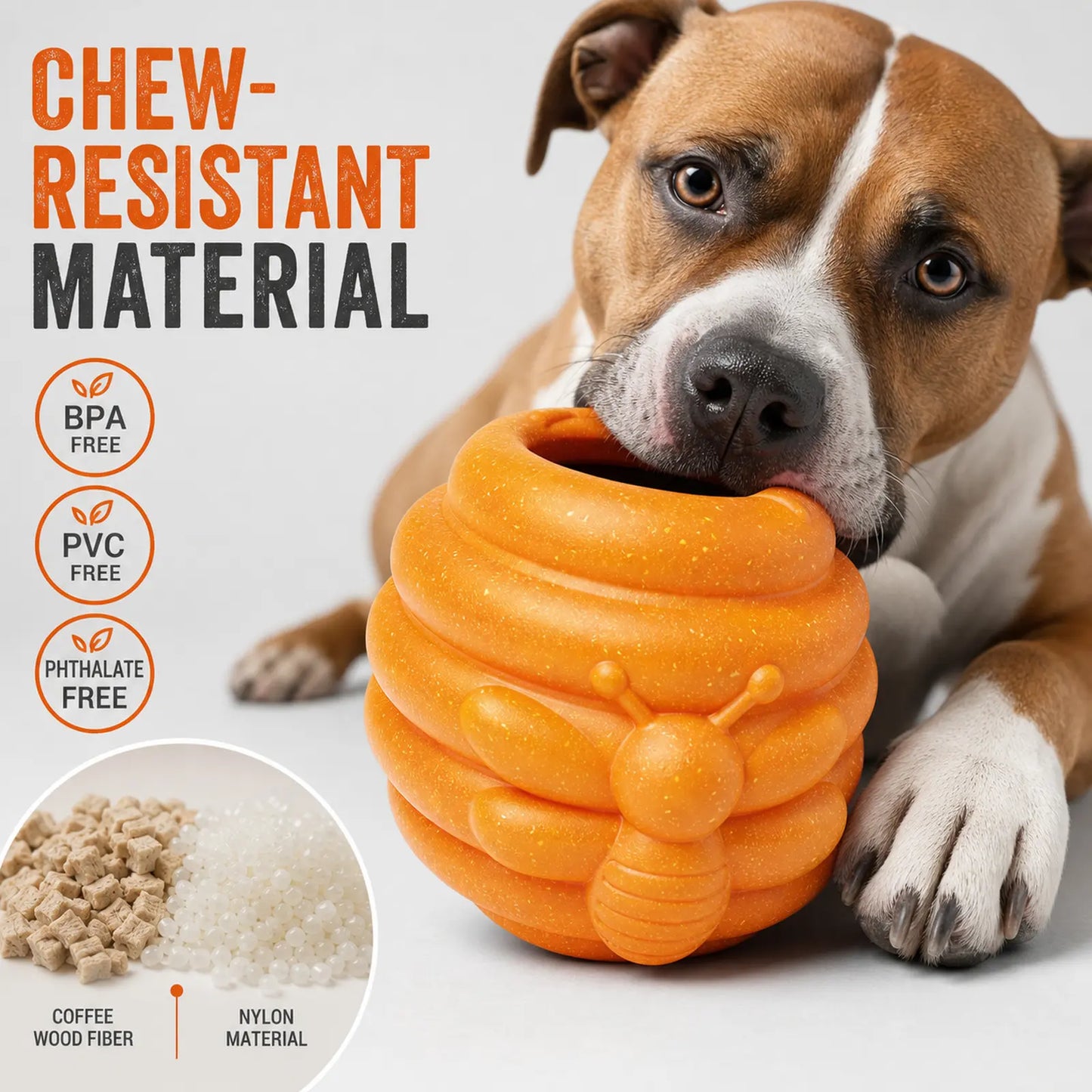 3-In-1 Honey Jar Dog Toy - Freezable Lick Bowl, Treat Dispenser, Chew-Resistant Enrichment Toy with 2 Detachable Cups, Ideal for Freeze Use, Daily Play, Dispense Treats & Camping Essentials